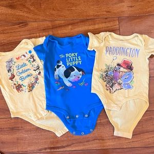 OUT OF PRINT - Set of 3 onesies for 12-month old